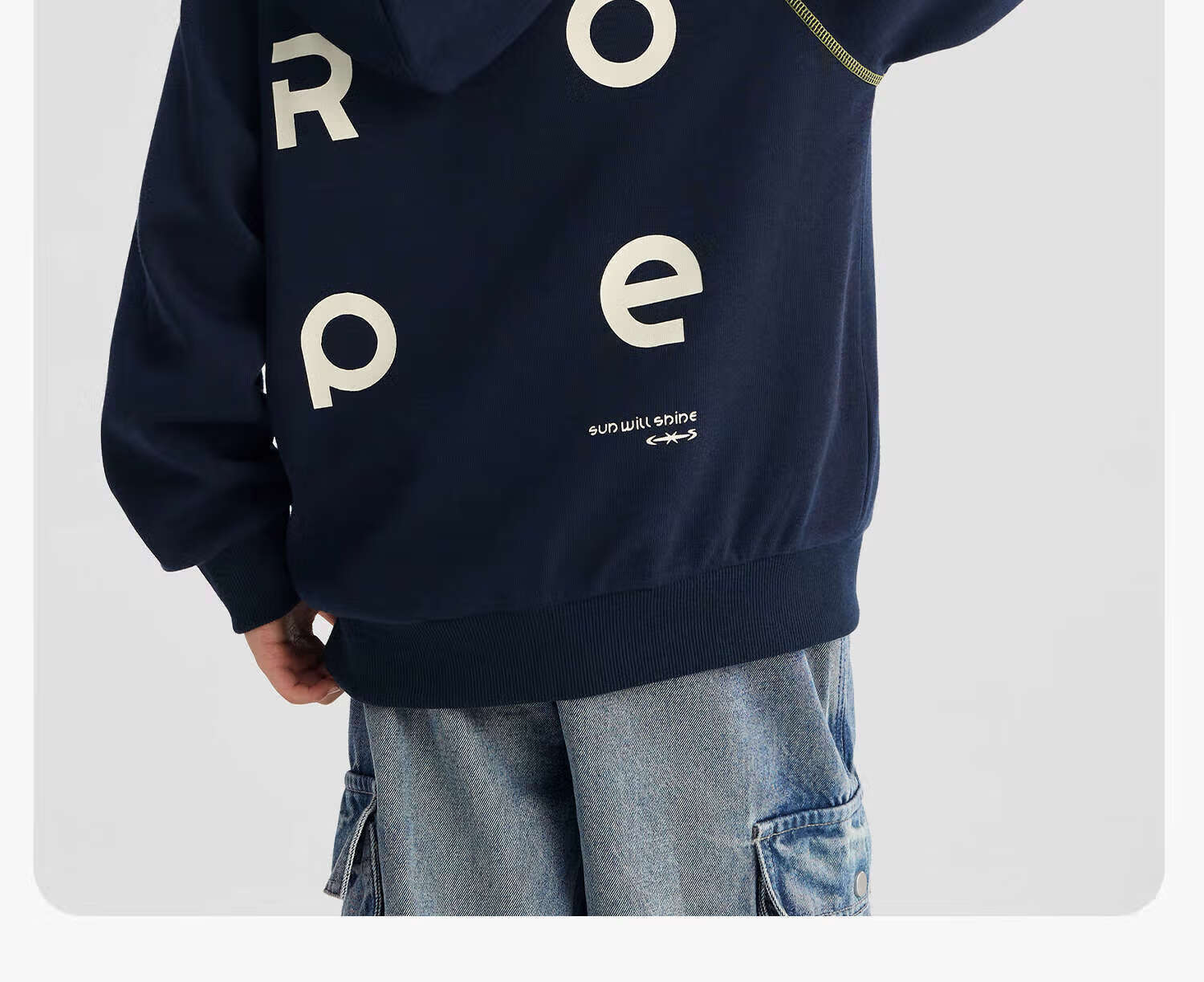 Zuo Xi Kids Children's Sweatshirt 2026 Spring New Boys Jacket Boys Sportswear Top Trendy Light Gray 150 31